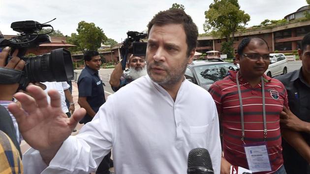 Congress vice-president Rahul Gandhi at the Parliament house in New Delhi. (PTI File Photo) Congress vice-president Rahul Gandhi at the Parliament house in New Delhi. (PTI File Photo)