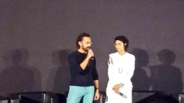 Aamir Khan and Kiran Rao at the trailer launch of Secret Superstar. Aamir Khan and Kiran Rao at the trailer launch of Secret Superstar.