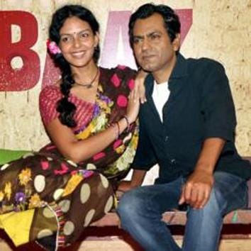 Bollywood actors Nawazuddin Siddiqui and Bidita Bag during the trailer launch of their upcoming film Babumoshai Bandookbaaz. PTI Photo(PTI7_11_2017_000125A) (PTI) Bollywood actors Nawazuddin Siddiqui and Bidita Bag during the trailer launch of their upcoming film Babumoshai Bandookbaaz. PTI Photo(PTI7_11_2017_000125A) (PTI)