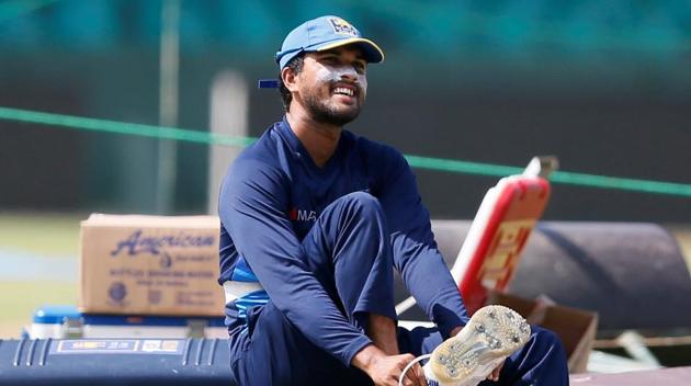 Sri Lanka captain Dinesh Chandimal during practice ahead of the second Test against India at Colombo. (REUTERS) Sri Lanka captain Dinesh Chandimal during practice ahead of the second Test against India at Colombo. (REUTERS)