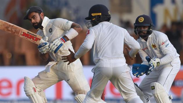 Indian cricket team captain Virat Kohli (L) may have to change his team combination for the second Test against Sri Lanka after the change in the nature of the wicket. (AFP) Indian cricket team captain Virat Kohli (L) may have to change his team combination for the second Test against Sri Lanka after the change in the nature of the wicket. (AFP)