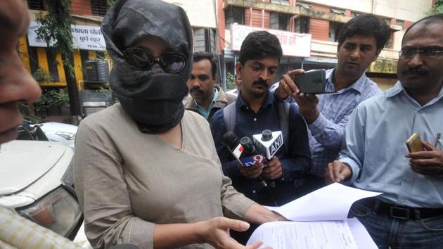 The complainant in the alleged rape case against Rohit Tilak. (HT PHOTO) The complainant in the alleged rape case against Rohit Tilak. (HT PHOTO)