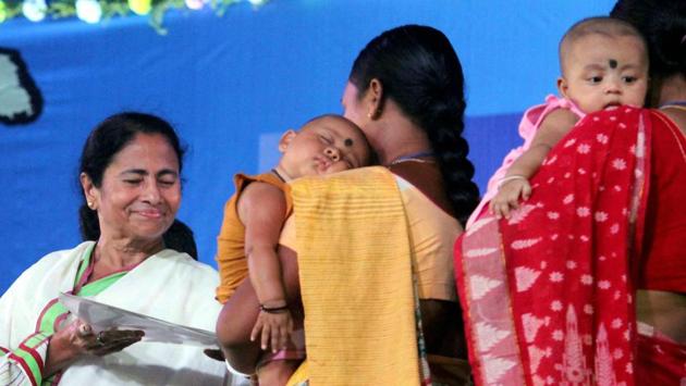 West Bengal chief minister Mamata Banerjee at a project inauguration at Chopra in North Dinajpur district of West Bengal on Tuesday. (PTI Photo) West Bengal chief minister Mamata Banerjee at a project inauguration at Chopra in North Dinajpur district of West Bengal on Tuesday. (PTI Photo)