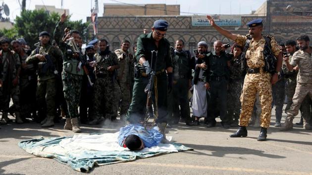 A Yemeni man convicted in the rape and murder of a three-year-old girl was publicly executed in the capital Sanaa. The convict Muhammad al-Maghrabi, 41, was the first person to be executed in public in the Middle Eastern nation since 2009. (Khaled Abdullah / REUTERS)