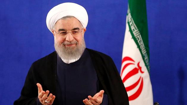 (FILES) This file photo taken on May 22, 2017 shows Iranian President Hassan Rouhani arriving to hold a press conference in Tehran. Rouhani was officially sworn in for a second term on August 3, 2017 at a ceremony overseen by supreme leader Ayatollah Ali Khamanei. (AFP) (FILES) This file photo taken on May 22, 2017 shows Iranian President Hassan Rouhani arriving to hold a press conference in Tehran. Rouhani was officially sworn in for a second term on August 3, 2017 at a ceremony overseen by supreme leader Ayatollah Ali Khamanei. (AFP)
