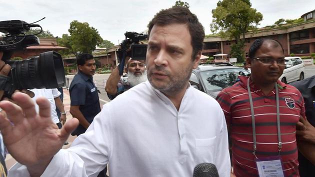 Congress vice president Rahul Gandhi on Thursday visited flood-affected Lakhimpur district of Assam . (PTI File Photo) Congress vice president Rahul Gandhi on Thursday visited flood-affected Lakhimpur district of Assam . (PTI File Photo)