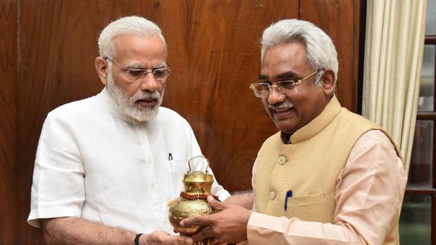 Cabinet minister Madan Kaushik called on Prime Minister Narendra Modi earlier this week in New Delhi. (HT Photo) Cabinet minister Madan Kaushik called on Prime Minister Narendra Modi earlier this week in New Delhi. (HT Photo)