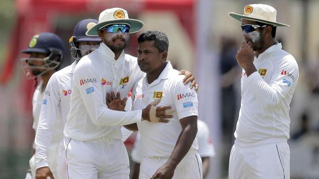 Ravichandran Ashwin was later dismissed by Rangana Herath, but even that wasn’t enough to stem the flow of runs. (AP)