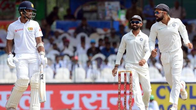 Sri Lanka resumed the day at 50/2, trailing India by 572 runs with Kusal Mendis and Dinesh Chandimal at the crease. (AFP)