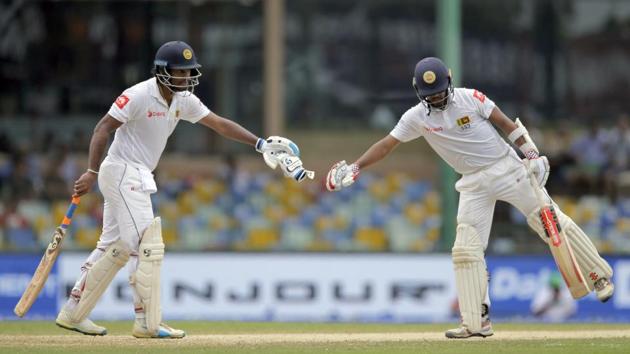 Karunaratne and Mendis put together 191 runs for the second wicket to revive Sri Lanka’s innings before the latter got out for 110. (AP)
