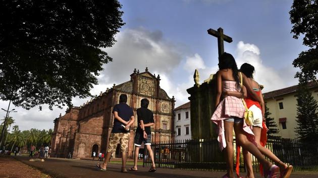 The mood in Goa is one of apprehension. The breaking of the crosses is being viewed as only a manifestation of the actual danger, the danger of an attempt being made to divide Goan society on the basis of religion. (Ajay Aggarwal/HT PHOTO)