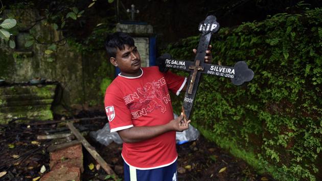 In June, Goans say, inflammatory speeches were made against minorities at the All India Hindu Convention organised by the Hindu Janajagruti Samiti, allied to the Goa-based Sanatan Sanstha. Sadhvi Saraswati had reportedly made a statement that she would request the central government to publicly hang people who eat beef as a mark of social status. (Ajay Aggarwal/HT PHOTO)