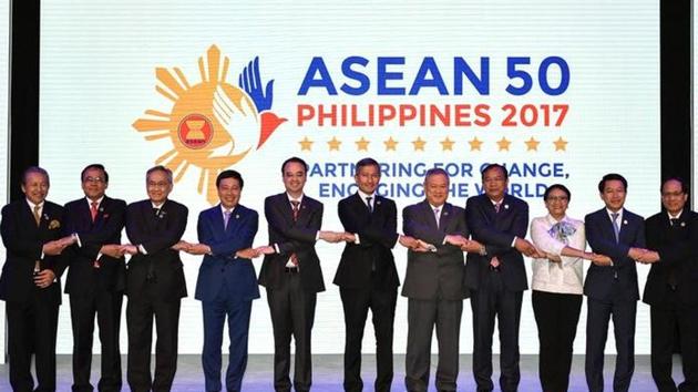 A family photo during the opening ceremony of the 50th Association of Southeast Asian Nations (ASEAN) Regional Forum meeting in Manila on Saturday. (Reuters Pho) A family photo during the opening ceremony of the 50th Association of Southeast Asian Nations (ASEAN) Regional Forum meeting in Manila on Saturday. (Reuters Pho)