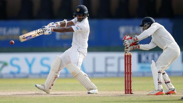 Sri Lanka started the day with some hope, with Dimuth Karunaratne holding the key for an unlikely escape. (REUTERS)