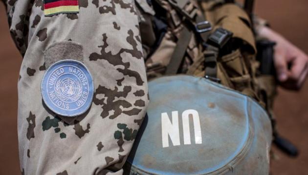 A German soldier from the UN contingent MINUSMA stands at Camp Castor in Gao, Mali.(Reuters)