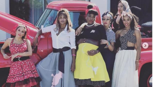 Serena Williams posted a picture of herself with “the crew”, which included her friends and sister Venus Williams, during the special baby shower. (Serena Williams instagram) Serena Williams posted a picture of herself with “the crew”, which included her friends and sister Venus Williams, during the special baby shower. (Serena Williams instagram)