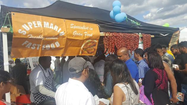 A food stall at the UK Goan Festival held in London.(HT Photo)