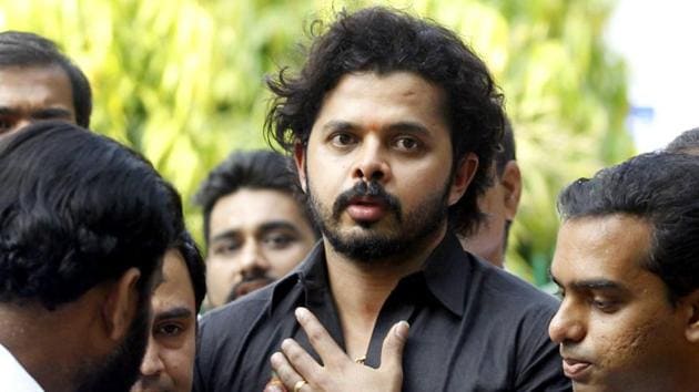 S. Sreesanth was banned for life by the Board of Control for Cricket in India for his involvement in spot-fixing in IPL 2013. The ban has been lifted by the Kerala High Court. Sreesanth wants to win his Kerala Ranji Trophy berth back now(HT Photo)
