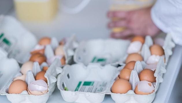 Picture taken on August 4, 2017 shows an employee of the Chemisches Veterinäruntersuchungsamt Münsterland-Emscher-Lippe (chemical veterinary examination office) whisking eggs at the institute in Muenster, northwestern Germany, in order to analyse them on toxic residues. (AFP) Picture taken on August 4, 2017 shows an employee of the Chemisches Veterinäruntersuchungsamt Münsterland-Emscher-Lippe (chemical veterinary examination office) whisking eggs at the institute in Muenster, northwestern Germany, in order to analyse them on toxic residues. (AFP)