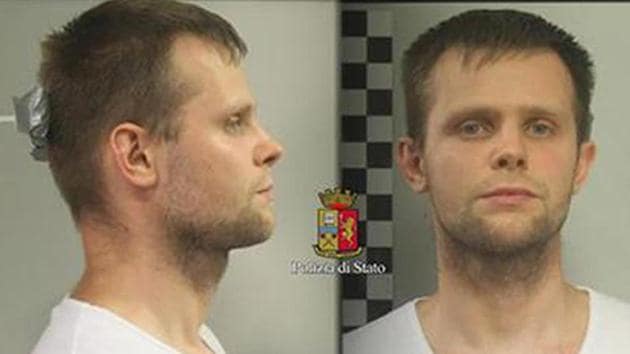 Photo released by police of a man identified as identified as Lukasz Pawel Herba, a Polish citizen with British residency, who has been arrested in the alleged kidnapping of a young British model who thought she was coming to Milan for a photo shoot, but instead was drugged, hustled away in a suitcase and handcuffed in a house in northern Italy before being released, Milan police said. (AP Photo) Photo released by police of a man identified as identified as Lukasz Pawel Herba, a Polish citizen with British residency, who has been arrested in the alleged kidnapping of a young British model who thought she was coming to Milan for a photo shoot, but instead was drugged, hustled away in a suitcase and handcuffed in a house in northern Italy before being released, Milan police said. (AP Photo)
