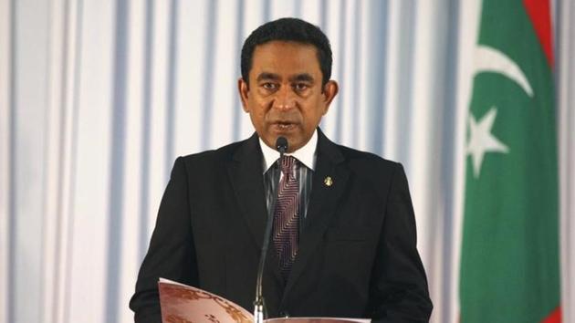 Abdulla Yameen takes his oath as the President of Maldives during a swearing-in ceremony at the parliament in Male November 17, 2013. (Reuters File) Abdulla Yameen takes his oath as the President of Maldives during a swearing-in ceremony at the parliament in Male November 17, 2013. (Reuters File)