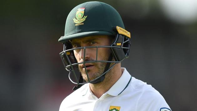 South Africa captain Faf du Plessis leaves the pitch after being dismissed on Day 4 of the fourth Test match against England at Old Trafford cricket ground in Manchester on August 7. (AFP) South Africa captain Faf du Plessis leaves the pitch after being dismissed on Day 4 of the fourth Test match against England at Old Trafford cricket ground in Manchester on August 7. (AFP)