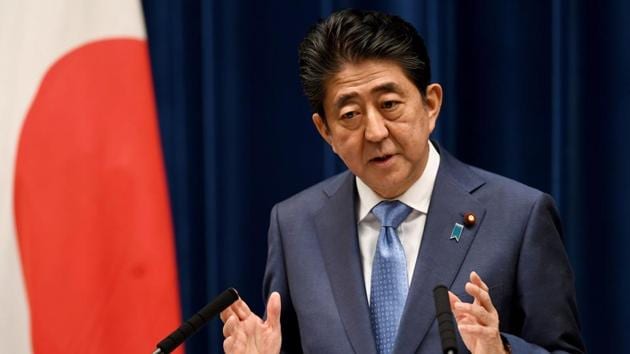 This file photo taken on June 19, 2017 shows Japan's Prime Minister Shinzo Abe answering a question during a press conference at his official residence in Tokyo. (AFP) This file photo taken on June 19, 2017 shows Japan's Prime Minister Shinzo Abe answering a question during a press conference at his official residence in Tokyo. (AFP)