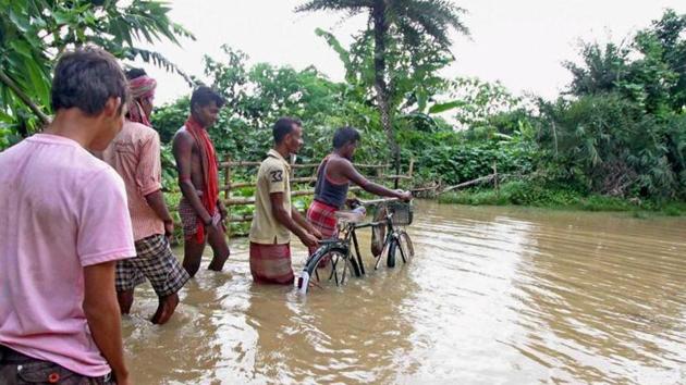 The flood this year has affected more than 1.67 lakh, who are now taking shelter in relief camps, said West Bengal chief minister Mamata Banerjee. (PTI Photo) The flood this year has affected more than 1.67 lakh, who are now taking shelter in relief camps, said West Bengal chief minister Mamata Banerjee. (PTI Photo)