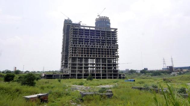 The Greater Noida authority wants to select a private agency that will collect details of sick realty projects.(Sunil Ghosh /HT Photo)