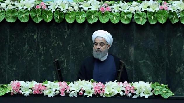 Iranian president Hassan Rouhani attends his swearing-in ceremony for a further term, at the parliament in Tehran, Iran. (Reuters) Iranian president Hassan Rouhani attends his swearing-in ceremony for a further term, at the parliament in Tehran, Iran. (Reuters)