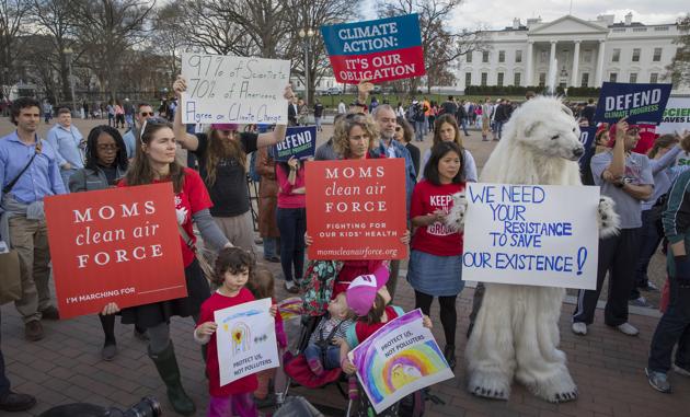 Protesters demonstrate against Donald Trump outside the White House on March 28, 2017. (NYT File) Protesters demonstrate against Donald Trump outside the White House on March 28, 2017. (NYT File)