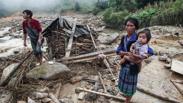The death toll is expected to rise in the aftermath of the natural disaster as local authorities rush to search for those still missing in the debris. (AFP) The death toll is expected to rise in the aftermath of the natural disaster as local authorities rush to search for those still missing in the debris. (AFP)