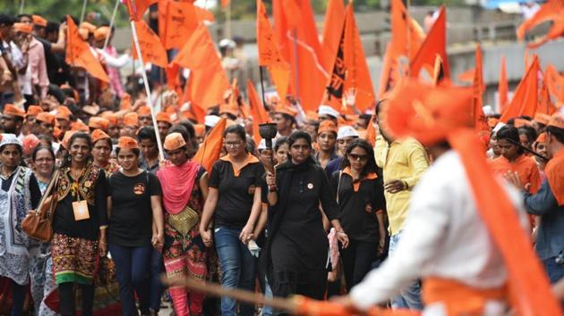The silent protest march began at 11am from Byculla and willend around 5pm at Azad Maidan. (Satyabrata Tripathy/HT Photo) The silent protest march began at 11am from Byculla and willend around 5pm at Azad Maidan. (Satyabrata Tripathy/HT Photo)
