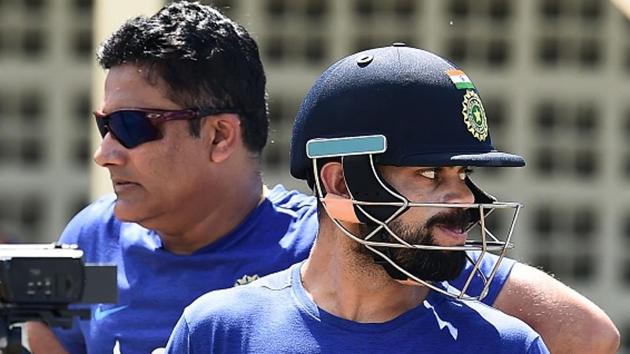 Anil Kumble, who was the bowling spearhead of the Indian cricket team led by Mohammad Azharuddin, quit as coach of the team after the ICC Champions Trophy, saying his ties with skipper Virat Kohli was ‘untenable’. (Getty Images) Anil Kumble, who was the bowling spearhead of the Indian cricket team led by Mohammad Azharuddin, quit as coach of the team after the ICC Champions Trophy, saying his ties with skipper Virat Kohli was ‘untenable’. (Getty Images)