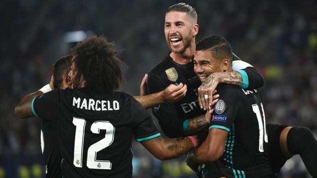 However, it was Real Madrid midfielder Casemiro who drew first blood and gave Los Blancos the lead. (AFP)