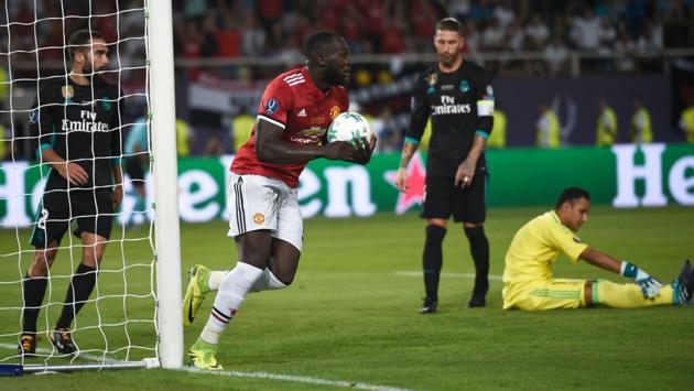 Manchester United did finally get a goal back thanks to Romelu Lukaku. (AFP)