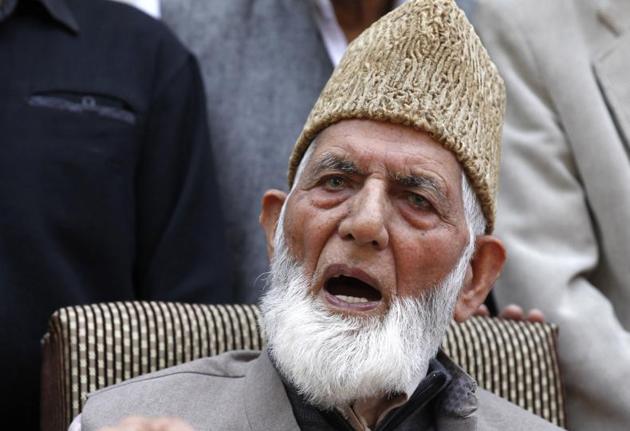 The federal anti-terror probe agency is looking into charges that separatist leaders, including Geelani, got funding from Hafiz Saeed, patron of terrorist outfit Lashkar-e-Taiba, to fuel violence in the Valley. (Waseem Andrabi/HT File Photo) The federal anti-terror probe agency is looking into charges that separatist leaders, including Geelani, got funding from Hafiz Saeed, patron of terrorist outfit Lashkar-e-Taiba, to fuel violence in the Valley. (Waseem Andrabi/HT File Photo)