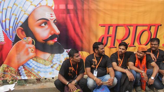 Political leaders like Nitesh Rane and Sambhaji Raje spoke at Azad Maidan assuring the protesters.  (Bhushan Koyande/HT photo) 