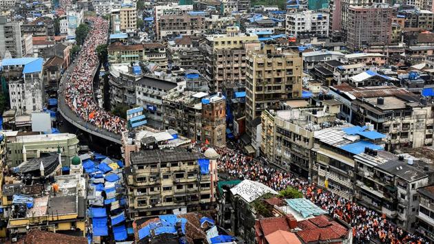 From 5-year-old children to senior citizens, participants marched from Byculla zoo to Azad Maidan. (Kunal Patil/HT Photo) 