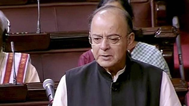 Union finance minister Arun Jaitley speaks in the Rajya Sabha in New Delhi on Wednesday. (PTI photo) Union finance minister Arun Jaitley speaks in the Rajya Sabha in New Delhi on Wednesday. (PTI photo)