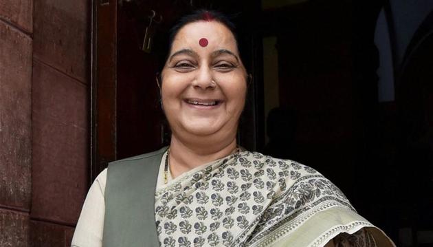 Minister for External Affairs Sushma Swaraj during the ongoing monsoon session of Parliament, in New Delhi on August 4, 2017. (PTI) Minister for External Affairs Sushma Swaraj during the ongoing monsoon session of Parliament, in New Delhi on August 4, 2017. (PTI)