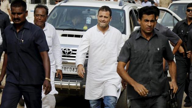 On a tour of flood-affected areas in Banaskantha district on August 4, Congress vice-president Rahul Gandhi escaped unhurt when a stone was thrown at his car at Dhanera. Gandhi had arrived there after visiting flood-affected areas in Rajasthan. (PTI File Photo) On a tour of flood-affected areas in Banaskantha district on August 4, Congress vice-president Rahul Gandhi escaped unhurt when a stone was thrown at his car at Dhanera. Gandhi had arrived there after visiting flood-affected areas in Rajasthan. (PTI File Photo)