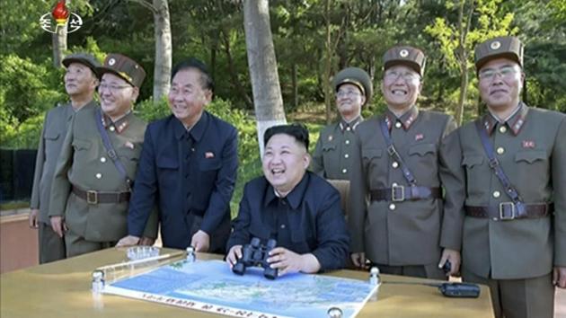 North Korea was quick to deride Trump’s rhetoric as a ‘load of nonsense’, in a statement attributed to General Kim Rak Gyom, the head of the country’s strategic forces, declaring ‘Sound dialogue is not possible with such a guy bereft of reason and only absolute force can work on him’. The statement added the a strike plan would be ready by mid-August and would await affirmation by the North Korean leader. (KRT / AP File)