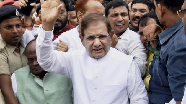 Senior JD(U) leader Sharad Yadav speaks to the media after arriving at the Jay Prakash Narayan International Airport in Patna on Thursday. (PTI) Senior JD(U) leader Sharad Yadav speaks to the media after arriving at the Jay Prakash Narayan International Airport in Patna on Thursday. (PTI)