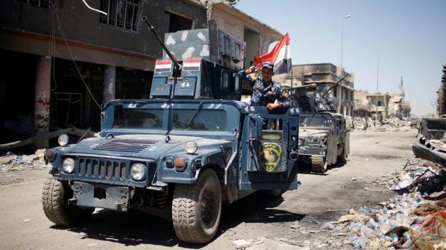 A 100,000-strong alliance of Iraqi government units, Kurdish Peshmerga fighters and Shi’ite militias launched an offensive in October 2016 to recapture the northern city from Islamic State hold, with key air and ground support from a U.S.-led coalition. Inching forward over months, the coalition saw major gains in the liberation of the Eastern part of the city early this year, culminating in a complete takeover in July. (Suhaib Salem / REUTERS)