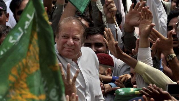 Pakistan's former Prime Minister Nawaz Sharif waves to supporters, who gathered on a highway to welcome him at Bhara Kahu area on the outskirts of Islamabad, Pakistan, August 5 (AP) Pakistan's former Prime Minister Nawaz Sharif waves to supporters, who gathered on a highway to welcome him at Bhara Kahu area on the outskirts of Islamabad, Pakistan, August 5 (AP)