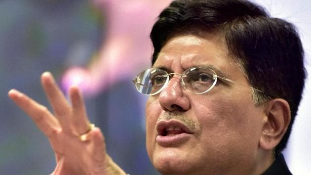 Power minister Piyush Goyal.(PTI file) Power minister Piyush Goyal.(PTI file)