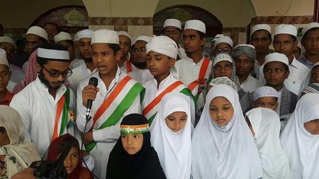 The madrasa students will have to sing patriotic songs and take part in sports events on Independence Day, the celebrations of which must end with the distribution of sweets among all.(HT PHOTO) The madrasa students will have to sing patriotic songs and take part in sports events on Independence Day, the celebrations of which must end with the distribution of sweets among all.(HT PHOTO)