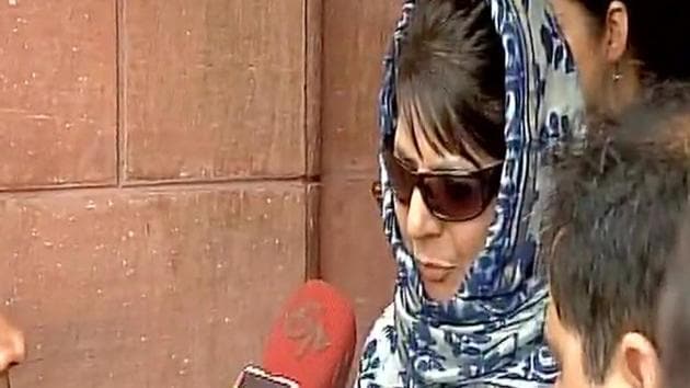 Jammu and Kashmir chief minister speaks to the media on Friday after meeting Prime Minister Narendra Modi. (ANI Twitter) Jammu and Kashmir chief minister speaks to the media on Friday after meeting Prime Minister Narendra Modi. (ANI Twitter)