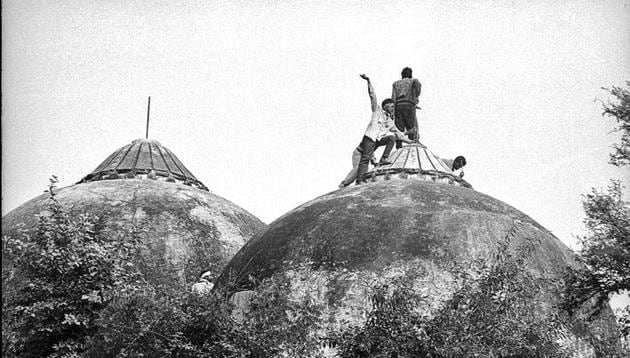 The Babri Masjid at Ayodhya was demolished by Hindu radicals on December 6, 1992. (HT File/ Sanjay Sharma) The Babri Masjid at Ayodhya was demolished by Hindu radicals on December 6, 1992. (HT File/ Sanjay Sharma)